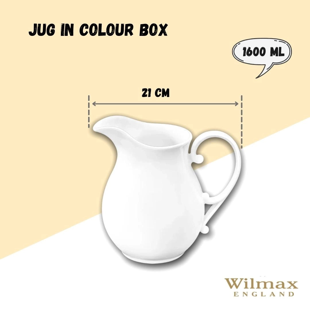 Wilmax Krug 1600 ml aus Porzellan, klassisches Design WL-995037/A