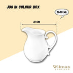 Wilmax Krug 1600 ml Weiß Porzellan WL-995037/A