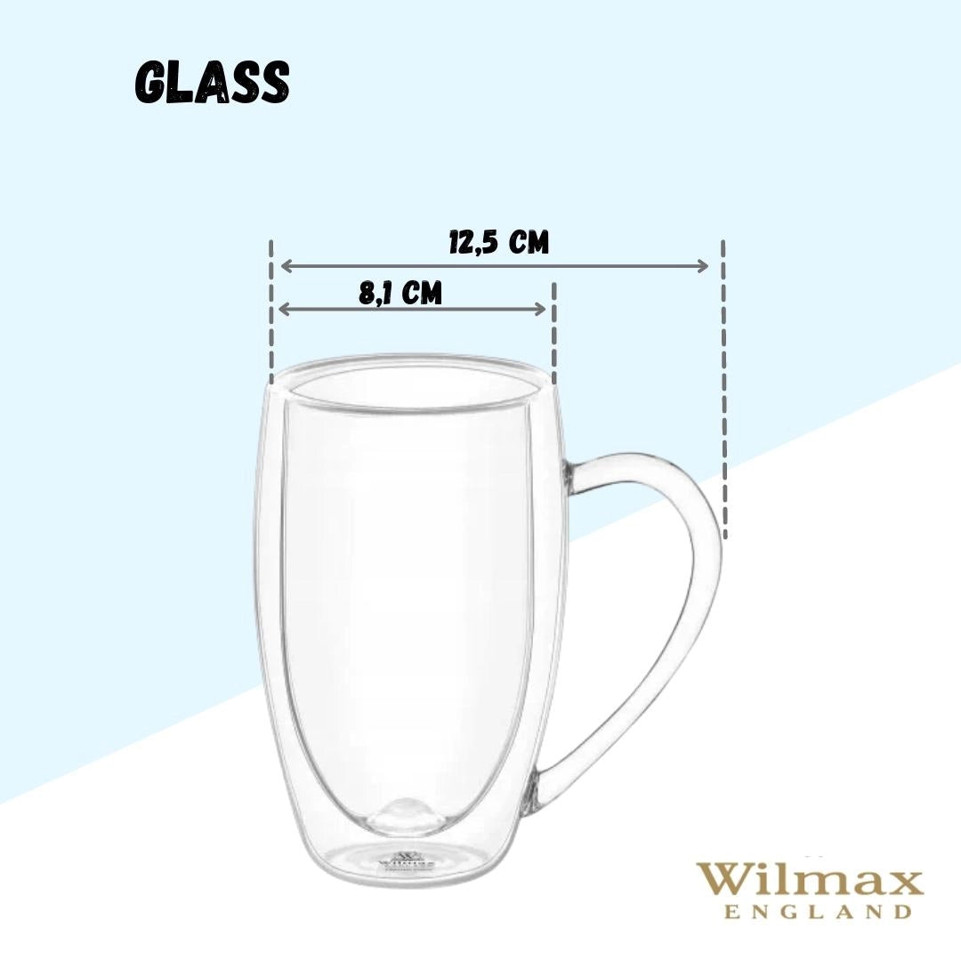 Wilmax Doppelwandiger Becher 400 ml Transparent WL-888741/A