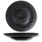 Wilmax Tiefer Teller 25,5 cm 350 ml Schwarz aus Porzellan