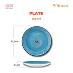 Wilmax Teller 20 cm Blau aus Porzellan