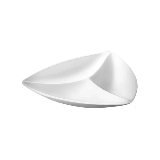 Wilmax Servierplatte 24 cm mit 3 Fächern Weiß aus Porzellan