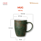 Wilmax Becher 460 ml Grün aus Porzellan