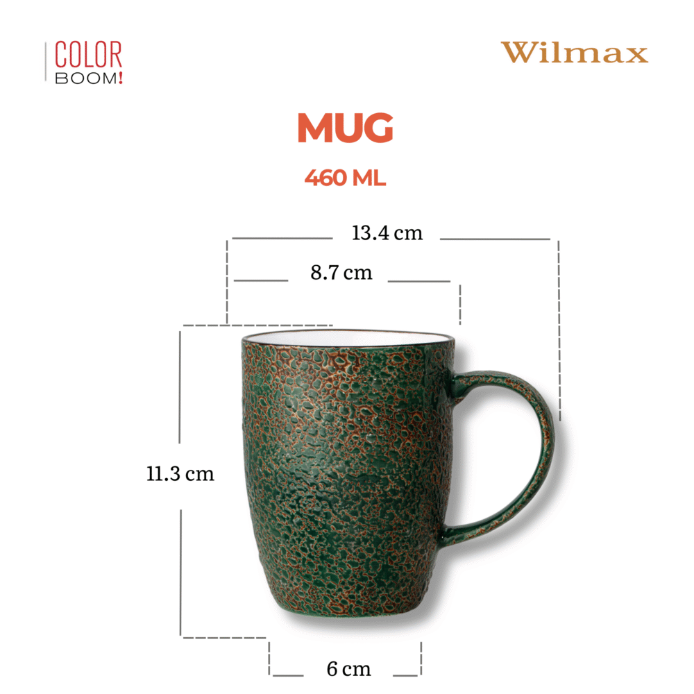 Wilmax Becher 460 ml Grün aus Porzellan