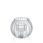 Wilmax Teelichthalter für 1 Teelicht 12 × 10 cm Transparent aus Glas