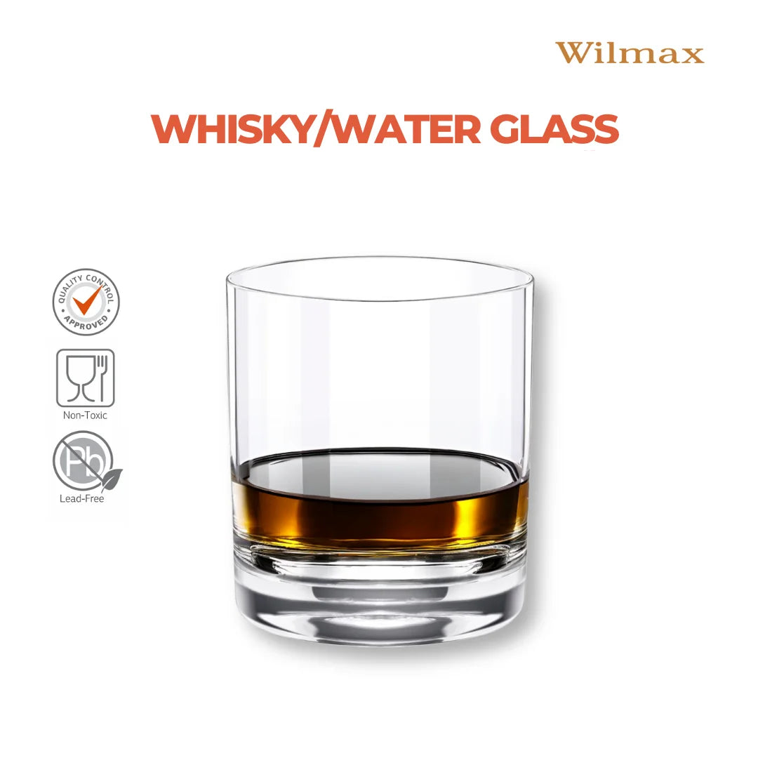 Wilmax Whiskyglas 300 ml 6er-Set Transparent aus Wilmax Crystalline-Serie
