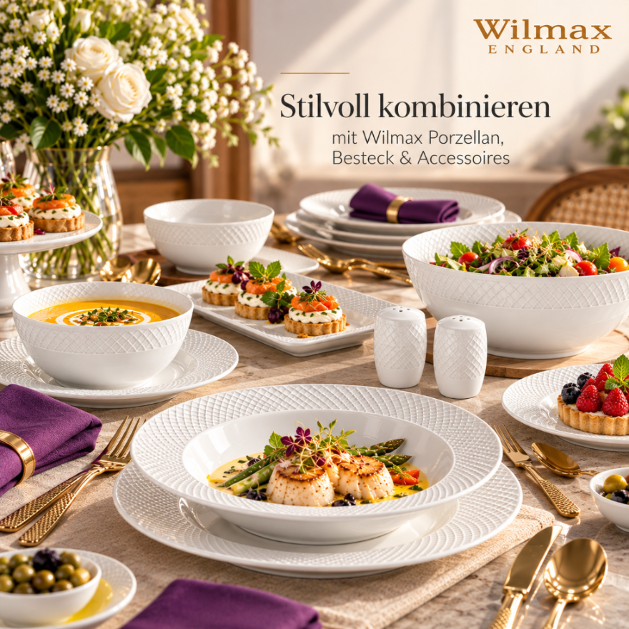 Wilmax Sauciere 230 ml Weiß aus Porzellan