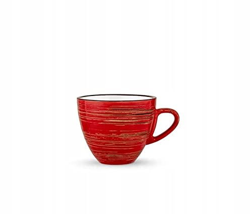 Wilmax WL-669235/A Porzellan Tasse, Rot, 190mL Kapazität