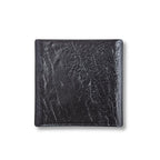 Wilmax Quadratische Servierplatte 17 × 17 cm Schwarz aus Porzellan