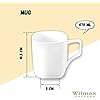 Wilmax | Teetassen & Kaffeetassen 2er Set | Kaffeebecher Porzellan | Becherset | Tasse für Tee, Kaffee, Cappuccino | Porzellantassen mit Griffen | Für Büro und Zuhause | Weiß | Geschenkset | 470 ml