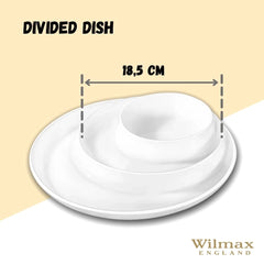 Wilmax Unterteilte Servierschale, Porzellan, 25,5 cm, WL-992691/A