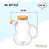 Wilmax WL-888961/A Borosilikatglas Ölflasche mit Bambusdeckel, 450mL Kapazität