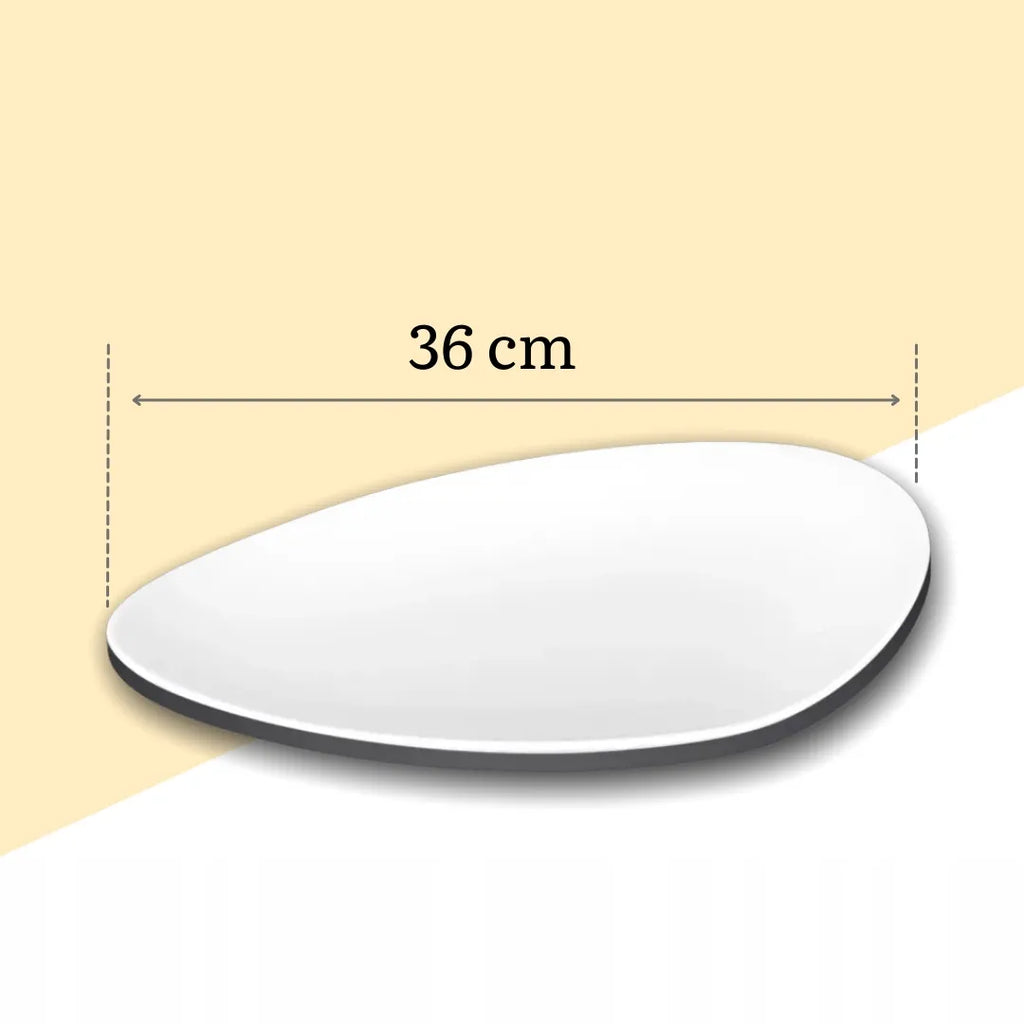 Wilmax Teller 36 cm Weiß aus Porzellan