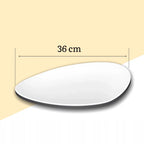 Wilmax Teller 36 cm Weiß aus Porzellan