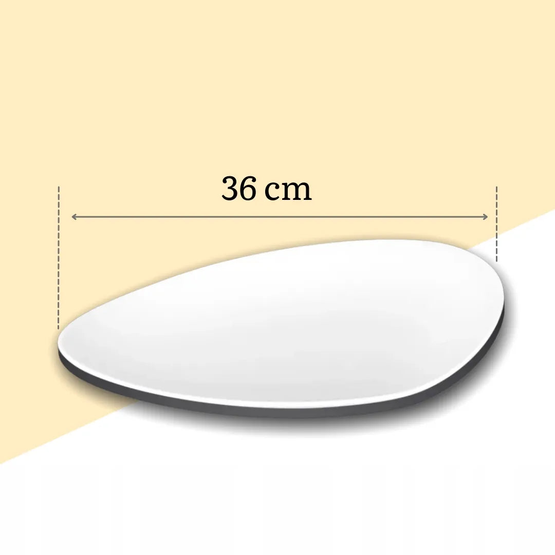 Wilmax Teller 36 cm Weiß aus Porzellan