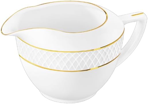 Wilmax Milchkännchen mit Goldrand 280 ml – Elegantes Design – WL-880102475/A