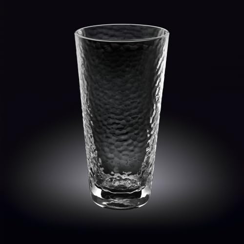 Wilmax Gehämmertes Trinkglas 450 ml 6er-Set Transparent aus Borosilikatglas