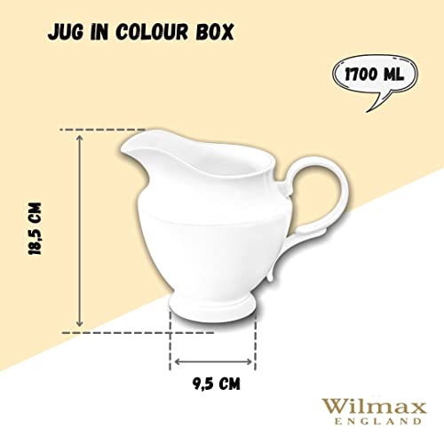 Wilmax WL-995031/1C Porzellan Krug, Weiss, 1700mL Kapazität