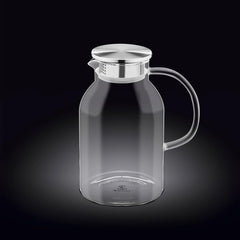 Wilmax Thermo Glas Krug 2100 ml mit Edelstahl-Deckel WL-888214/A