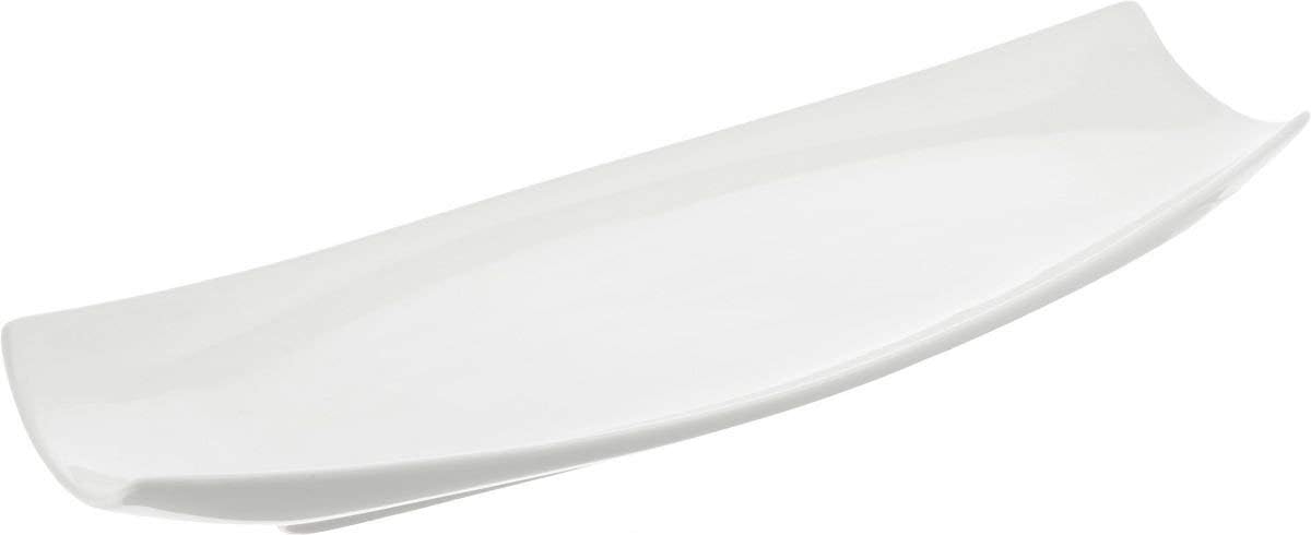 Wilmax Servierplatte 40.6 x 12.7 cm aus Porzellan, Weiß WL-992624/A