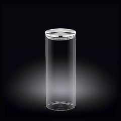 Wilmax WL-888518/A Borosilikatglas Vorratsdose mit Edelstahldeckel, 1600mL Kapazität