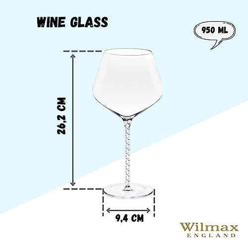 Wilmax WL-888103/2C Weinglas, 950mL Kapazität, 2 Stück