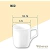 Wilmax | Teetassen & Kaffeetassen 2er Set | Kaffeebecher Porzellan | Becherset | Tasse für Tee, Kaffee, Cappuccino | Porzellantassen mit Griffen | Für Büro und Zuhause | Weiß | Geschenkset | 470 ml