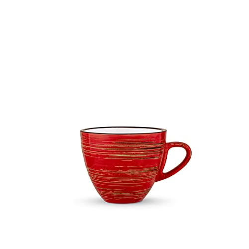 Wilmax WL-669236/A Porzellan Tasse, Rot, 300mL Kapazität