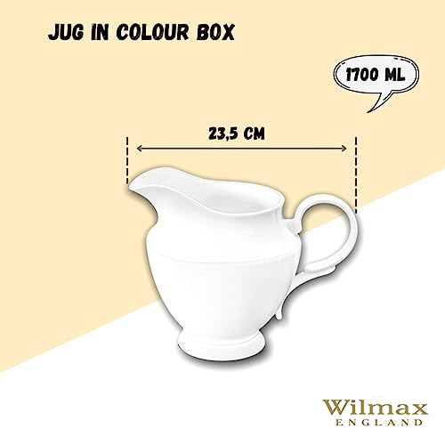 Wilmax WL-995031/1C Porzellan Krug, Weiss, 1700mL Kapazität