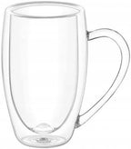 Wilmax Doppelwandige Glastassen 300 ml Borosilikatglas 4er Set WL-888740/A4
