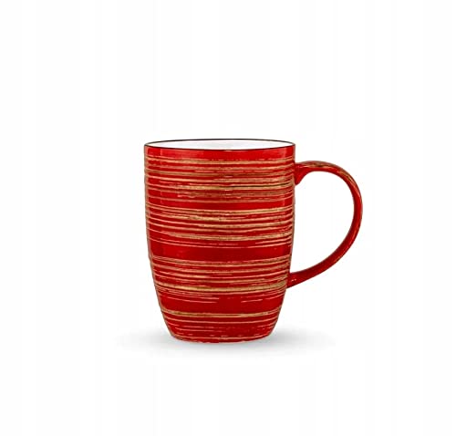 Wilmax WL-669237/A Porzellan Becher, Rot, 460mL Kapazität