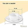 Wilmax WL-993002/2C Porzellan Kaffeetassen- und Untertassen-Set, Weiss, 100mL Kapazität, 2 Stück