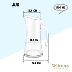 Wilmax Karaffe 1500 ml Kristallglas Transparent WL-888313/1C