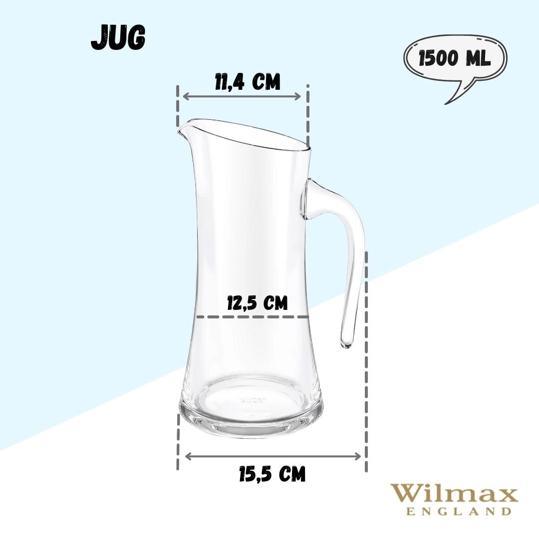 Wilmax Karaffe 1500 ml Kristallglas Transparent WL-888313/1C