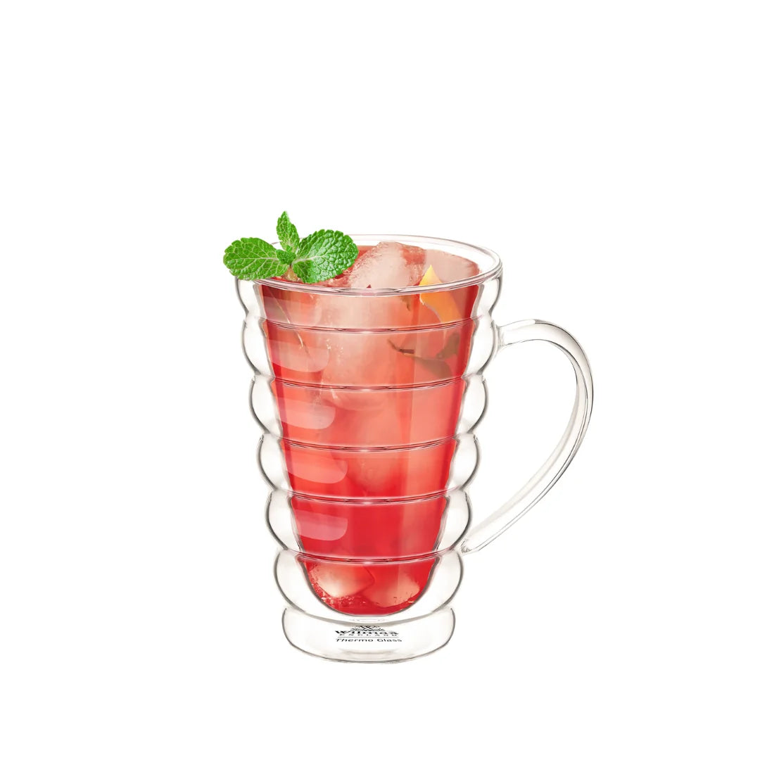 Wilmax Doppelwandiger Thermobecher 250 ml Transparent aus Glas