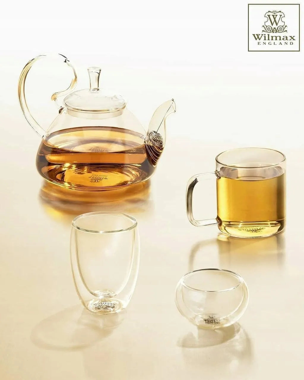 Wilmax Kaffeetasse 400 ml Transparent aus Borosilikatglas