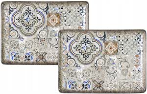 Wilmax Servierplatte 23,5 × 17 cm 2er-Set Mehrfarbig aus Porzellan
