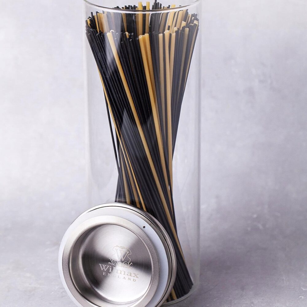 Wilmax Vorratsglas 1600 ml mit Edelstahldeckel 2er Set WL-888518/A2