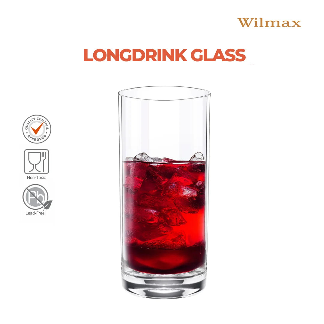 Wilmax Wasser& Saftgläser 390 ml 6er-Set Transparent aus Wilmax Crystalline-Serie