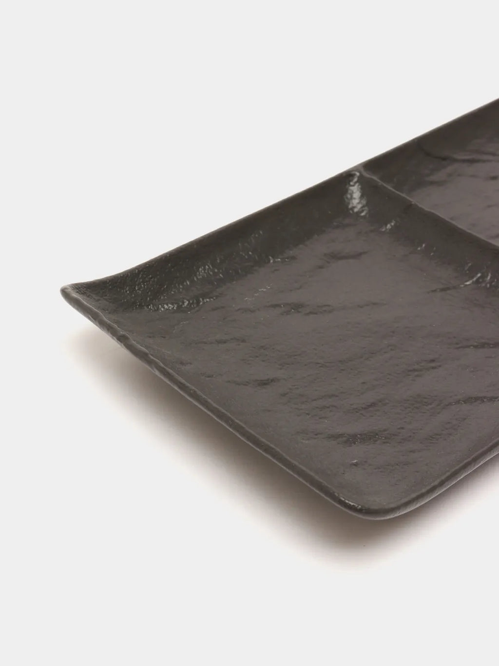 Wilmax Rechteckige Teller 40,5 × 13 cm Schwarz aus Porzellan
