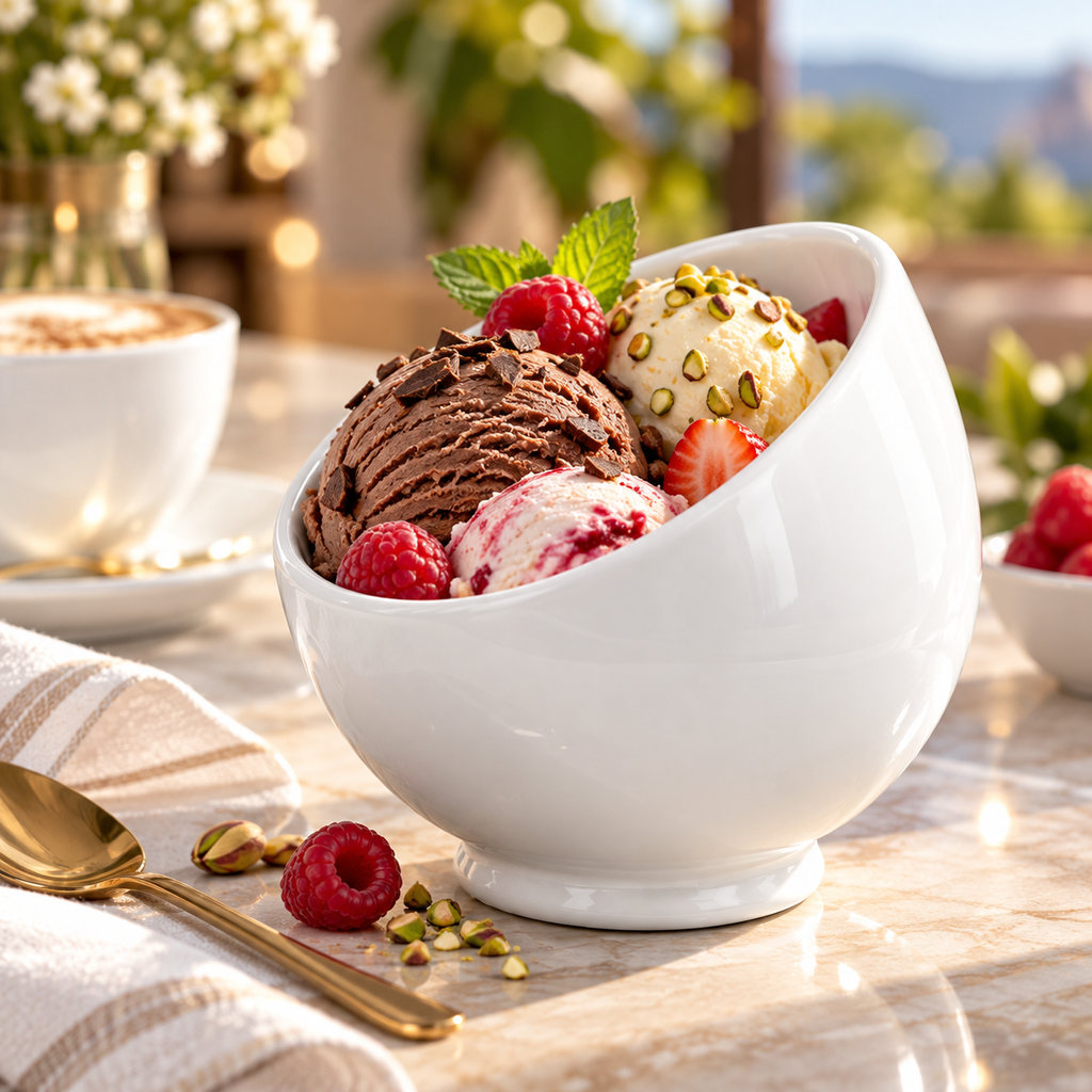 Wilmax Zuckerschale 8,5 × 9 cm Weiß aus Porzellan
