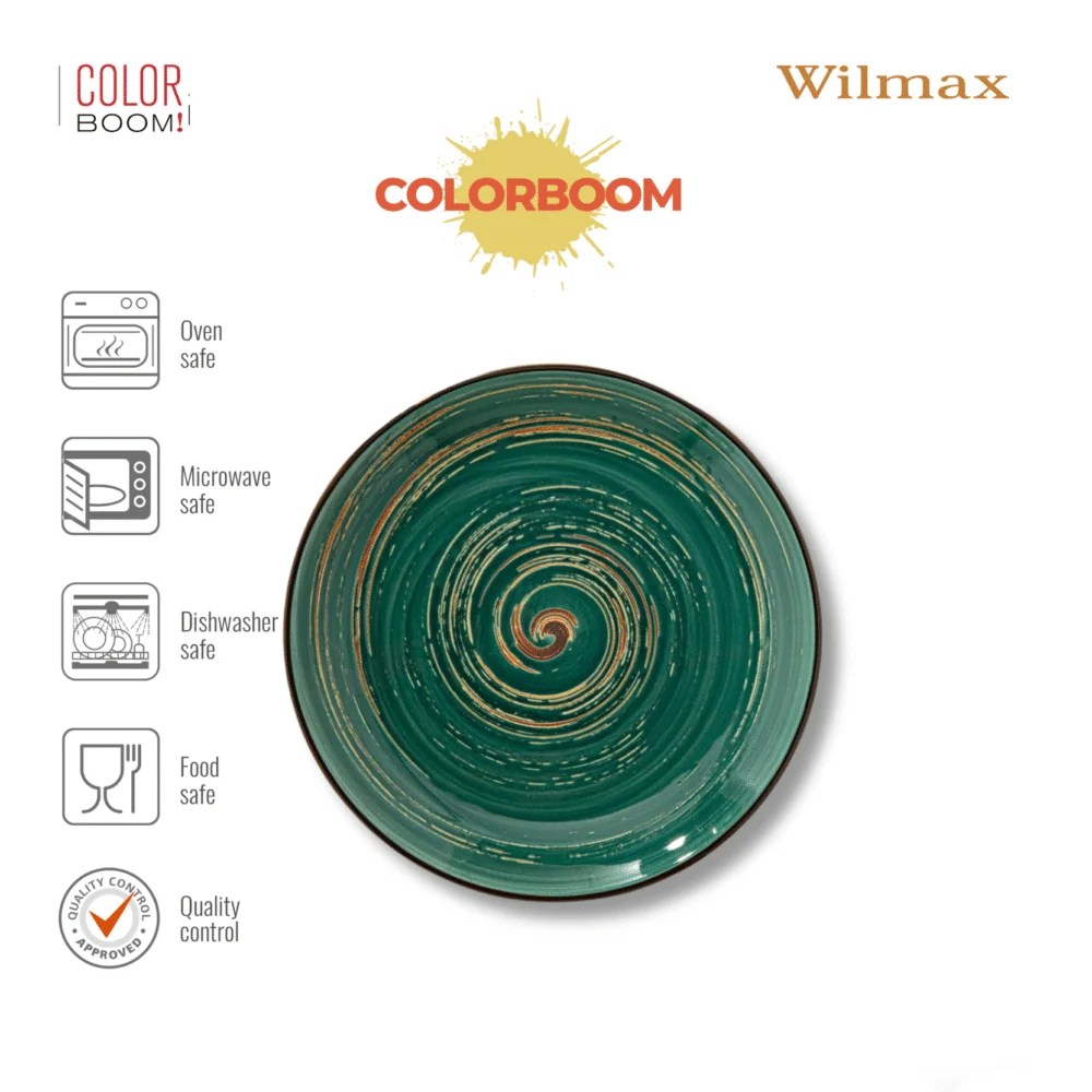 Wilmax Teller 20,5 cm Grün aus Porzellan