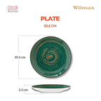 Wilmax Teller 20,5 cm Grün aus Porzellan