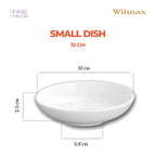Wilmax Sojaschale 10 cm Weiß aus Porzellan