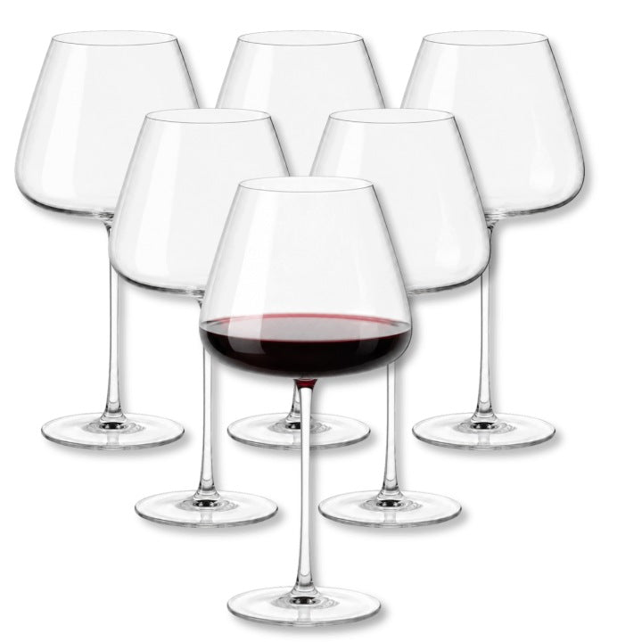 Wilmax Burgunderweingläser 680 ml 6er-Set Transparent aus Wilmax Crystalline-Serie