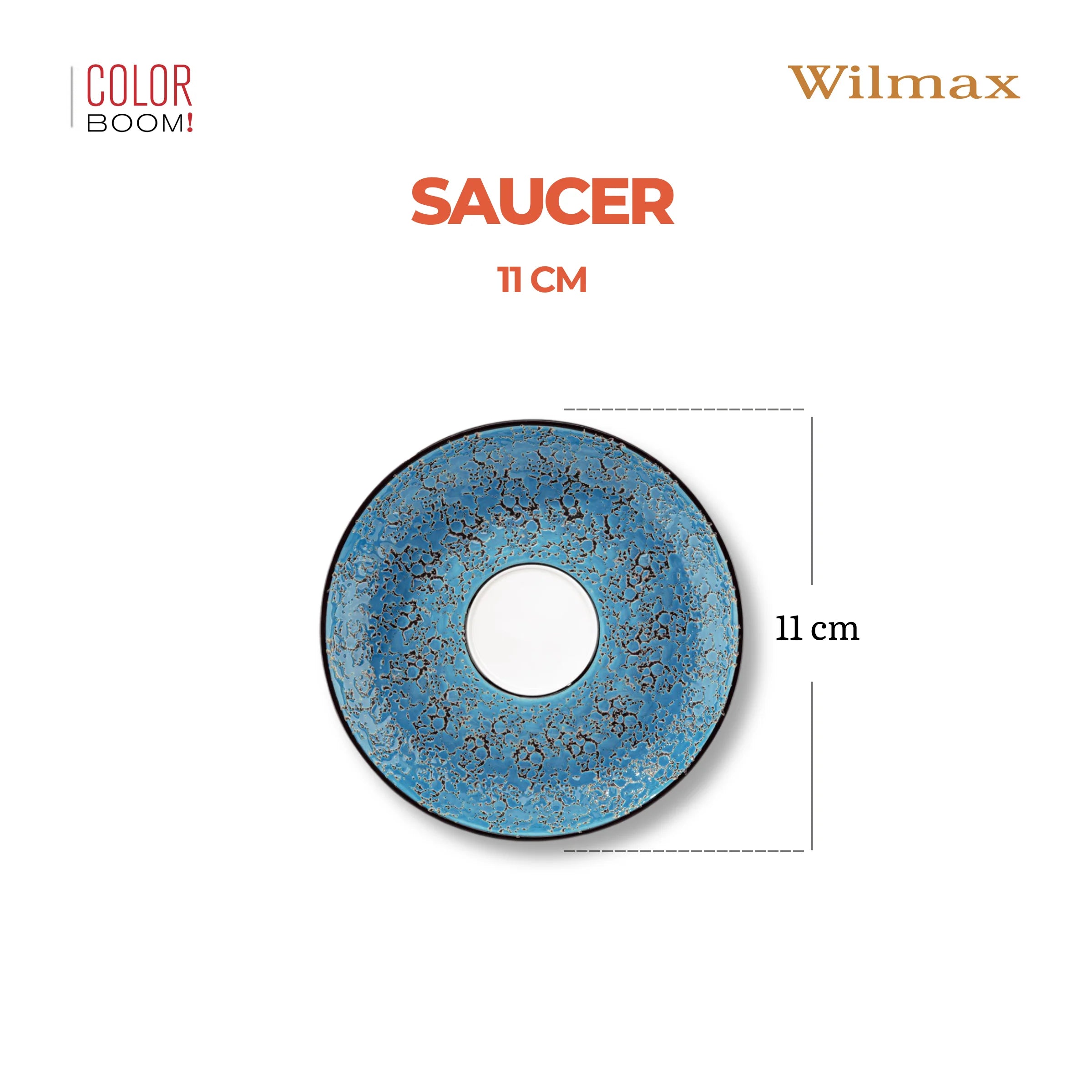 Wilmax Untertasse 11 cm Blau aus Porzellan