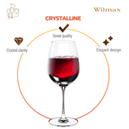 Wilmax Weinglas 580 ml Kristallglas Transparent 2er Set WL-888034/2C