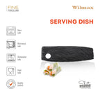 Wilmax Servierplatte 32,5 × 10 cm Schwarz aus Porzellan