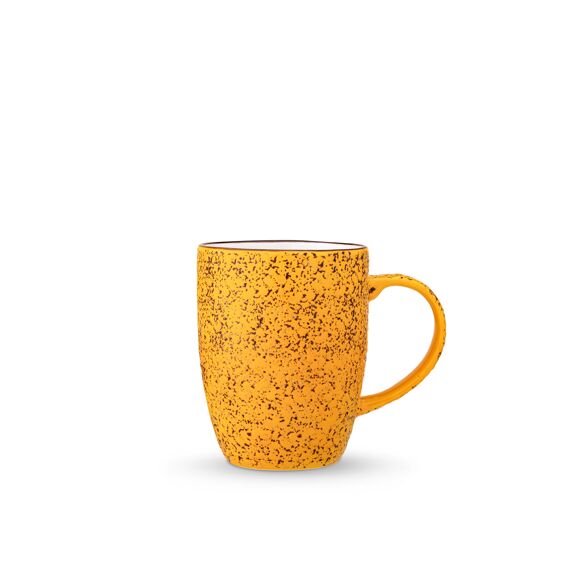 Wilmax Porzellanbecher, 460 ml, Splash Color Gelb Design, WL-667437/A