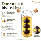 Wilmax Öl- und Essigflasche 300/60 ml Transparent aus Glas